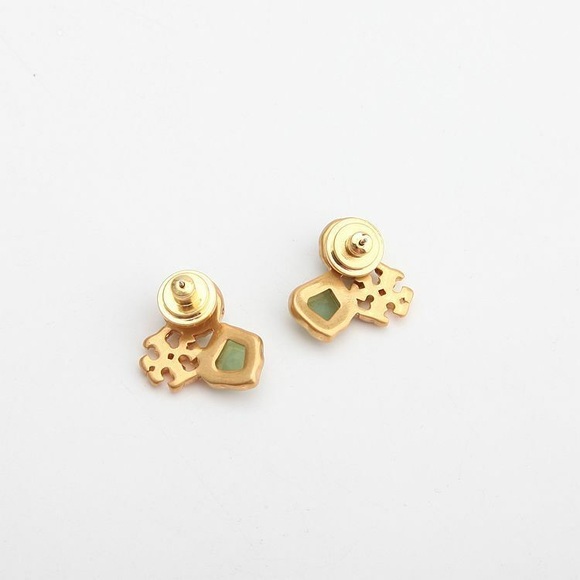 NWT Tory Burch Roxanne Cluster Stud Earring Color Mint - Picture 9 of 10